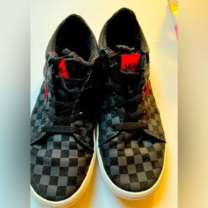 Vans Black/Gray Red Checkered Sneakers